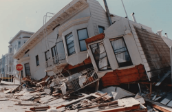 Image from the Loma Prieta earthquake in 1989 for the blog post on earthquake insurance