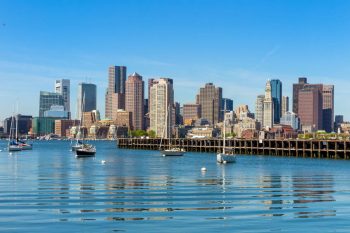 City of Boston Across Boston Harbor. Image for Find Massachusetts Insurance Agents webpage