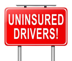 Uninsured motorist warning sign