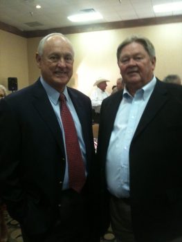 Nolan Ryan, Hall of Fame Pitcher, hanging with Marcus Hill