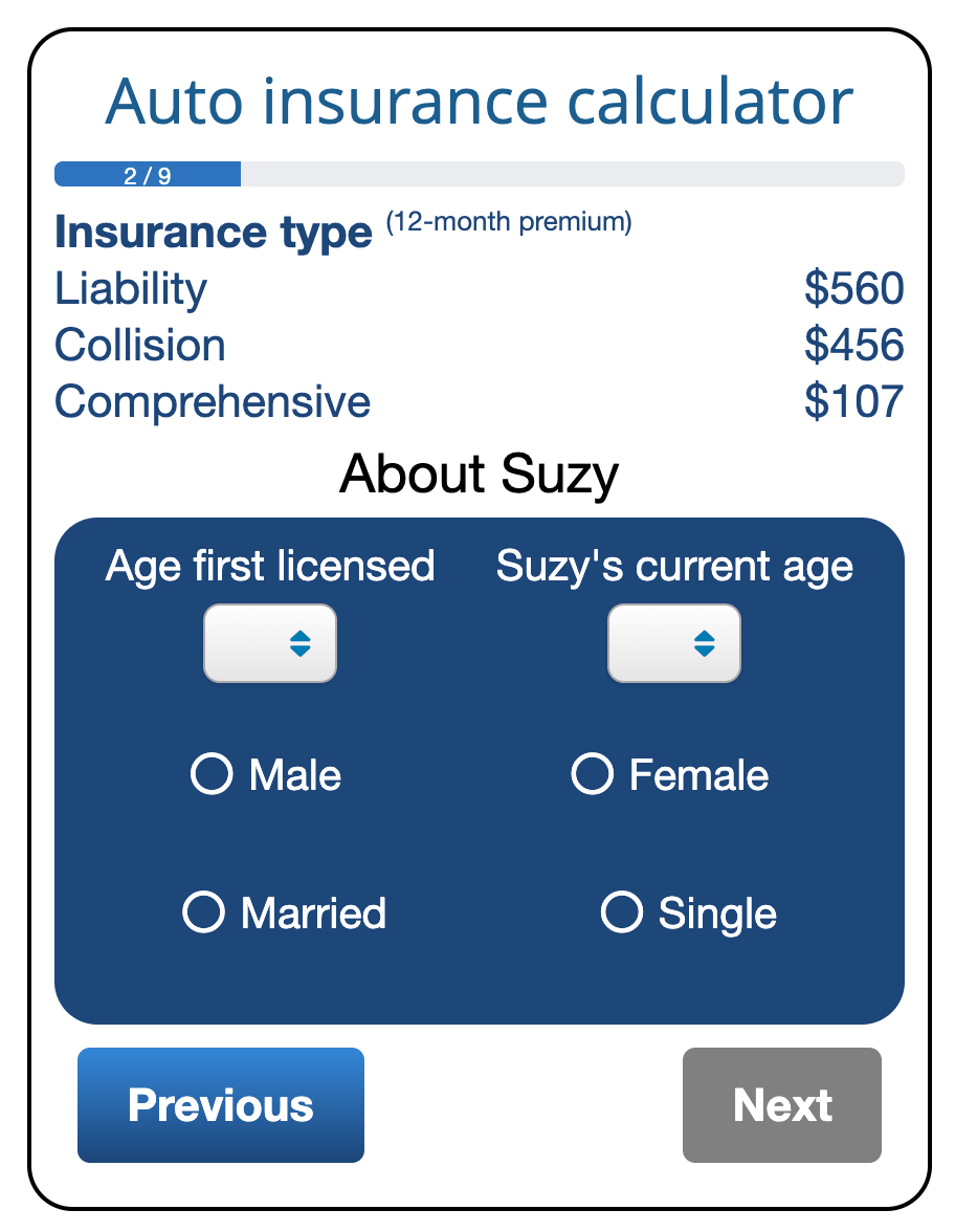 This page of the ValChoice car insurance calculator answers the question of "whether cheap car insurance is available where you live?"