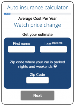 Image of the ValChoice Car Insurance Calculator